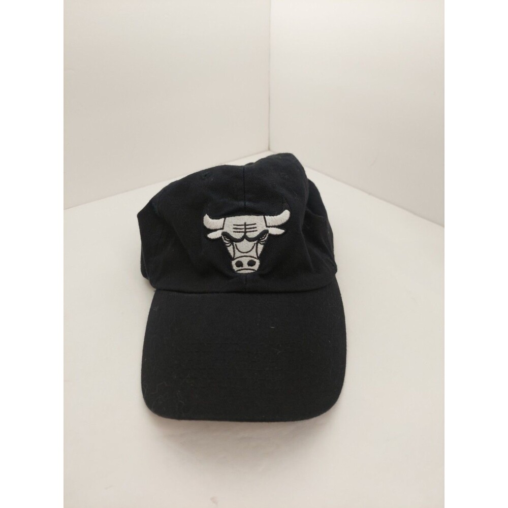 Chicago Bulls Hat Cap Black Logo Adult